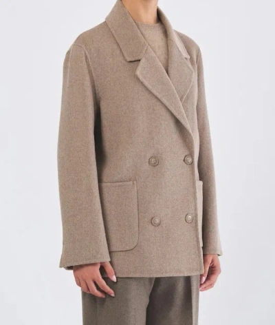 Seventy Double-breasted Side-pockets Coat In Animal Print