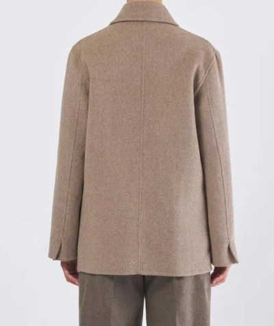 Seventy Double-breasted Side-pockets Coat In Animal Print