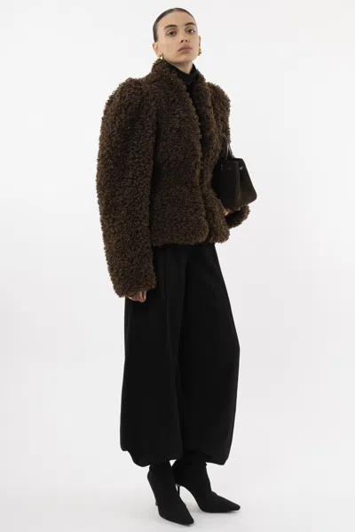 Arakii Teddy Blazer In Brown