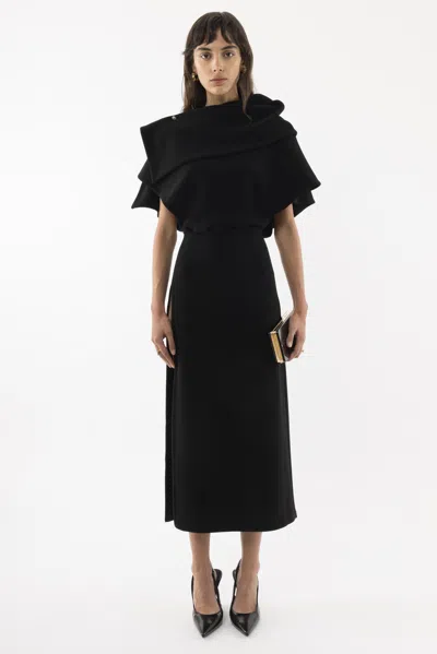 Arakii Structured Pin Dress In Black