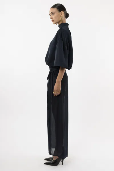 Arakii Boxy Maxi Dress In Black