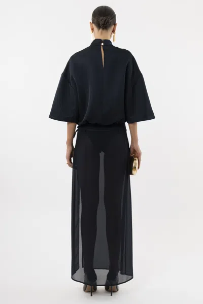 Arakii Boxy Maxi Dress In Black