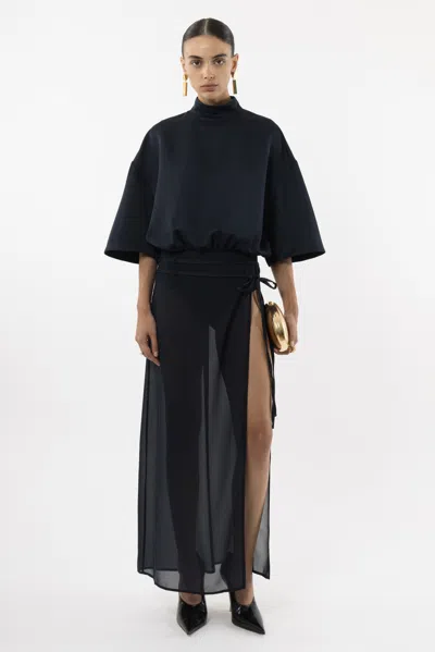 Arakii Boxy Maxi Dress In Black