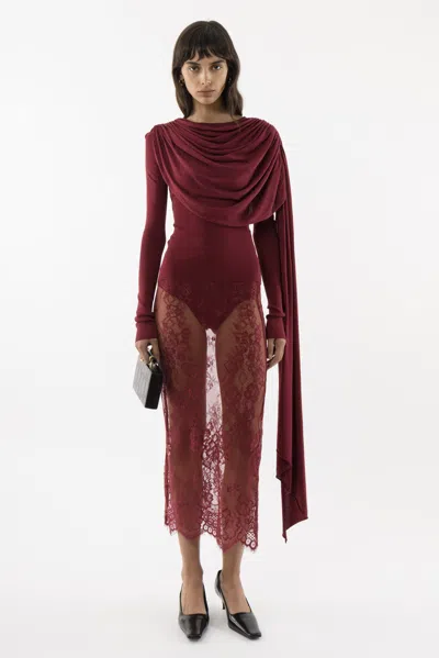 Arakii Haze Long Sleeve Top In Red