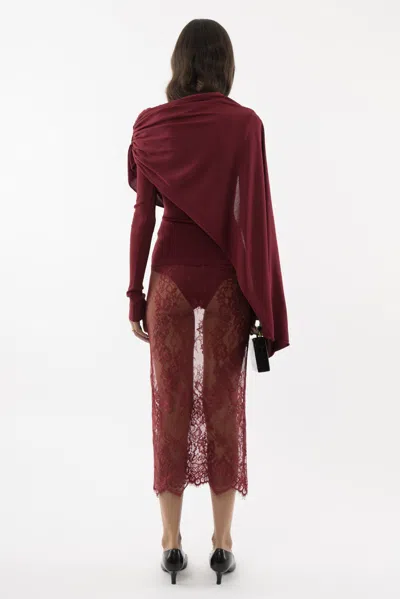 Arakii Haze Long Sleeve Top In Red