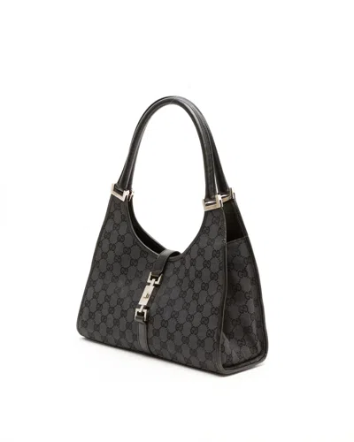 Gucci Gg Jackie Bardot Bag In Black