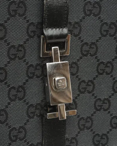 Gucci Gg Jackie Bardot Bag In Black