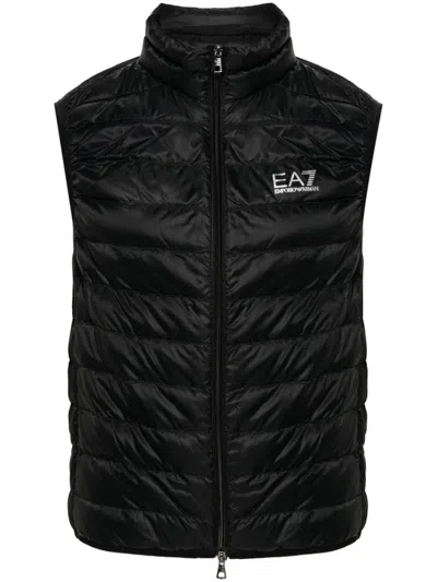 Ea7 Train Core Down Vest In Black