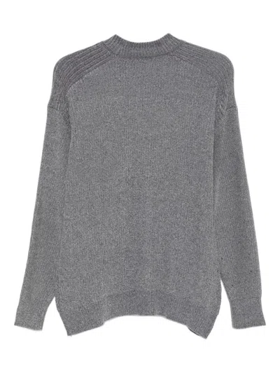Daniele Alessandrini Ribbed Crew-neck Sweater In Gray