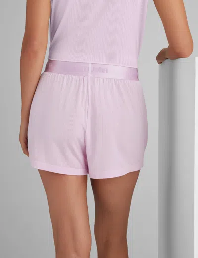 Tommy John Women's Second Skin Luxe Rib Sleep Short In Pink