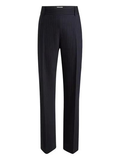 Khaite Cambie Striped Trousers In Black