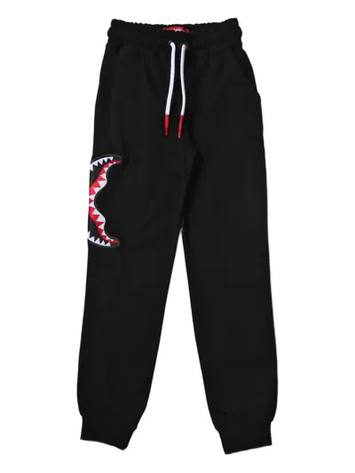 Sprayground Shark-patch Track Pants In Black
