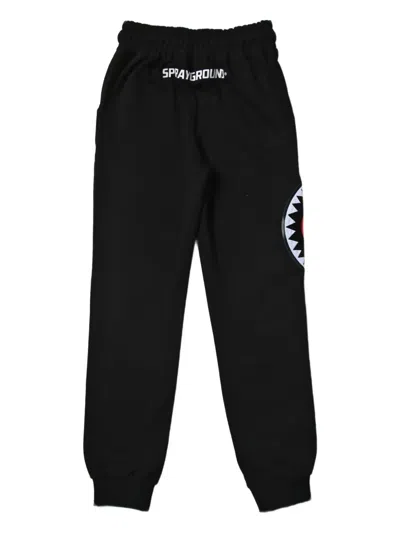 Sprayground Shark-patch Track Pants In Black