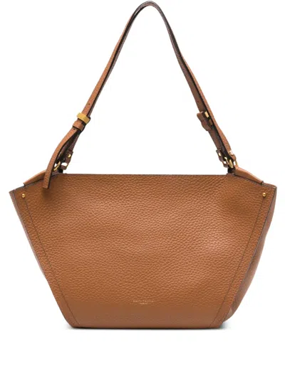 Gianni Chiarini Bloom Leather Shoulder Bag In Brown