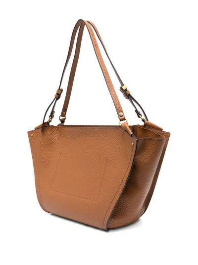 Gianni Chiarini Bloom Leather Shoulder Bag In Brown