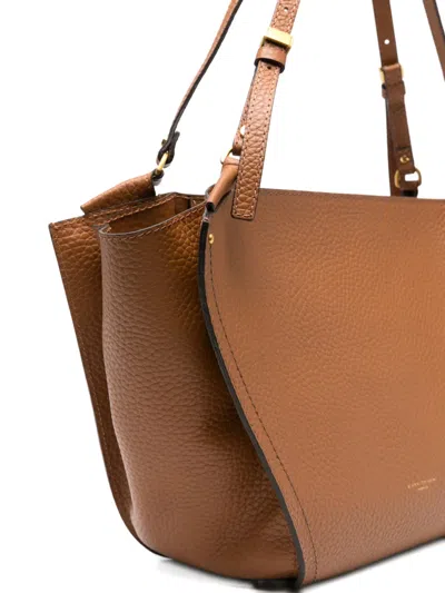 Gianni Chiarini Bloom Leather Shoulder Bag In Brown