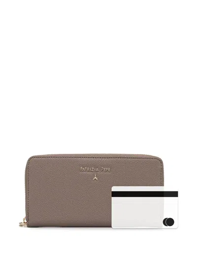 Patrizia Pepe Logo-lettering Wallet In Brown