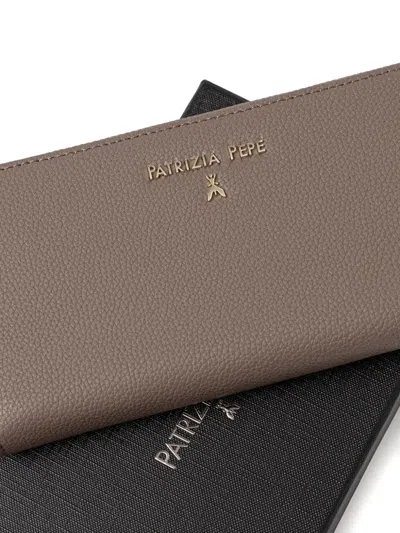 Patrizia Pepe Logo-lettering Wallet In Brown