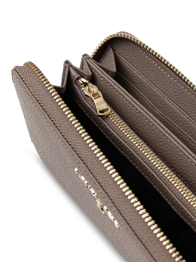 Patrizia Pepe Logo-lettering Wallet In Brown