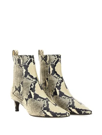 Roberto Festa Printed-leather Ankle Boots In Multi