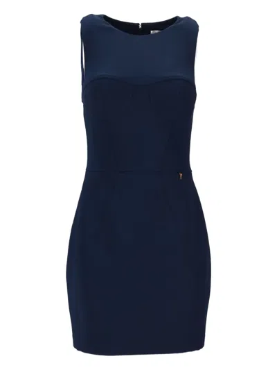 Elisabetta Franchi Bustier Detail Mini Dress In Blue