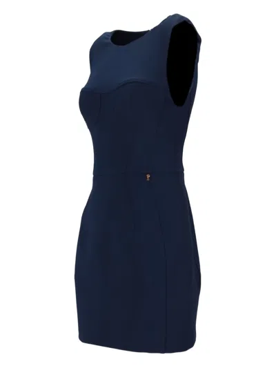 Elisabetta Franchi Bustier Detail Mini Dress In Blue