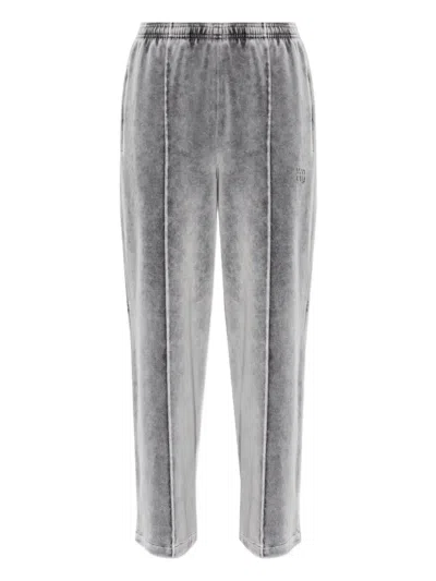 Alexander Wang Mid Rise Articulated Leg Pant Clothing In Gray