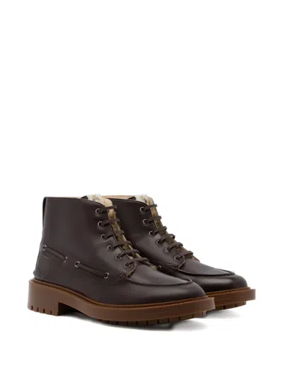 Bally Leather Boots In Brown