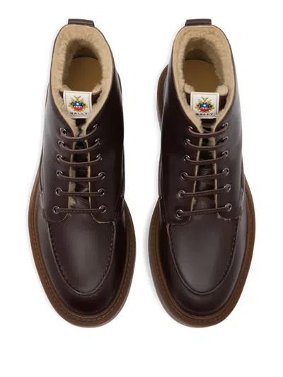 Bally Leather Boots In Brown