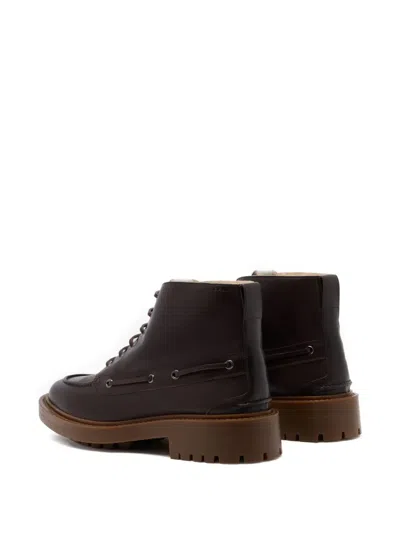 Bally Leather Boots In Brown