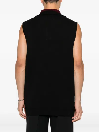 Vivienne Westwood V-neck Sleeveless Knitwear In Black