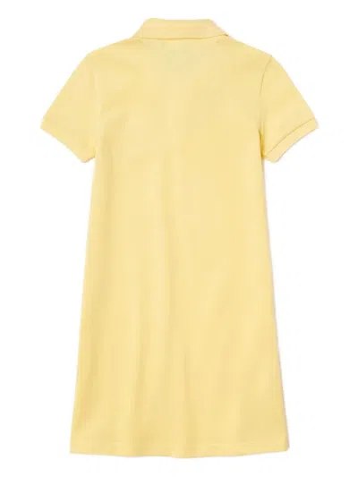 Lacoste Patch-pocket Midi Dress In Yellow