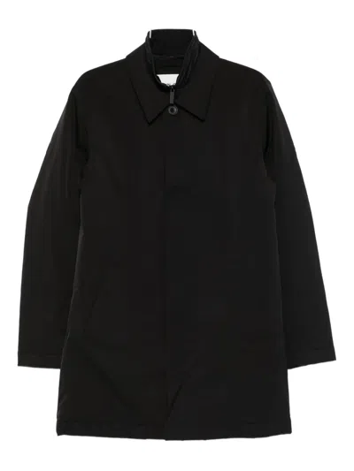 Nn07 Blake Button Down Raincoat In Black