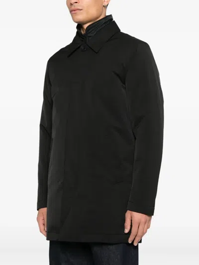 Nn07 Blake Button Down Raincoat In Black