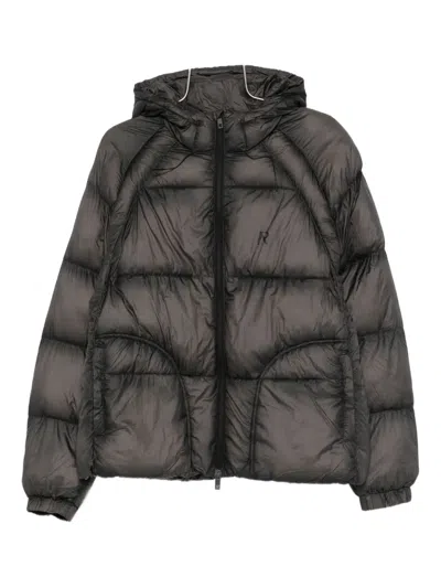 Represent Translucent Hooded Puffer Jacket In Gray
