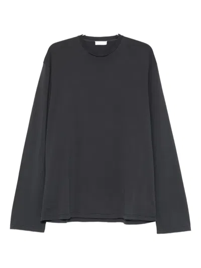 Rier Long-sleeve Round-neck T-shirt In Gray