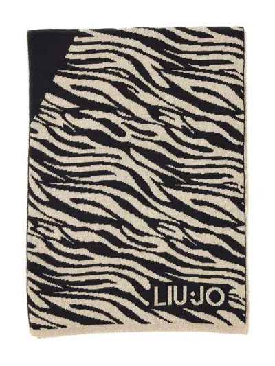 Liu •jo Animali-print Scarf In Neutral