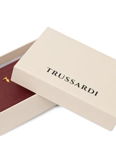 Trussardi Logo-plaque Wallet In Burgundy