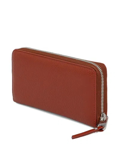 Gianni Chiarini Logo-stamp Zipped Wallet In Burgundy