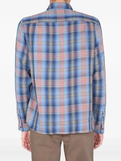 Ymc You Must Create Checked-pattern Pocket Shirt In Blue
