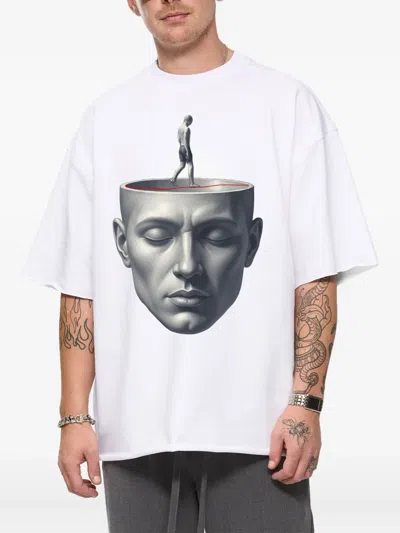 Hamza Serenity Graphic T-shirt In White