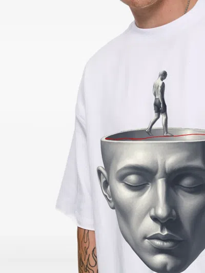 Hamza Serenity Graphic T-shirt In White