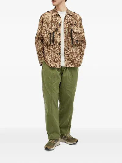 South2 West8 Camouflage Print Jacket In Brown