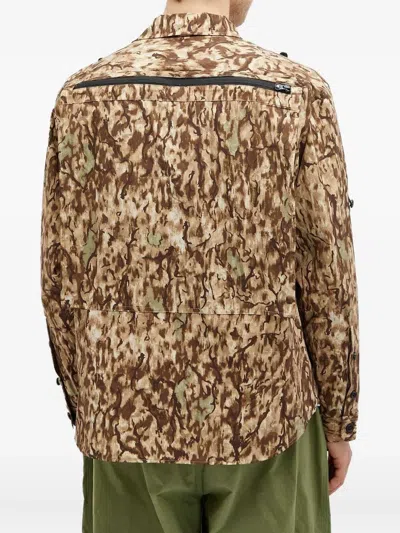 South2 West8 Camouflage Print Jacket In Brown