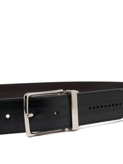 Bally Ketter Adjustable Reversible Belt In Black