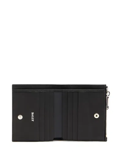 Bally Ribbon Logo-plaque Wallet In Black