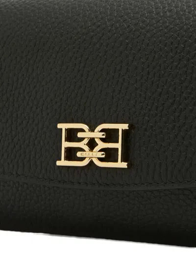 Bally Grained B-chain Wallet In Black