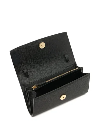 Bally Grained B-chain Wallet In Black