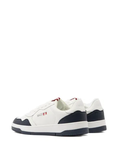 Bally Jasper Ribbon-detail Leather Sneakers In White