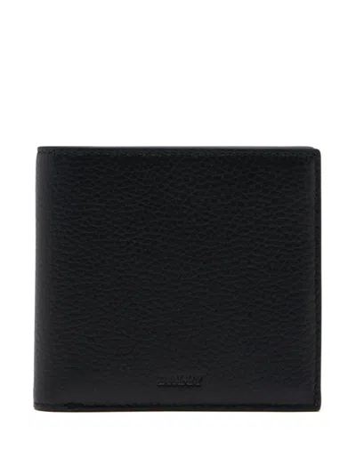 Bally York Grained Logo Bifold Wallet In Black